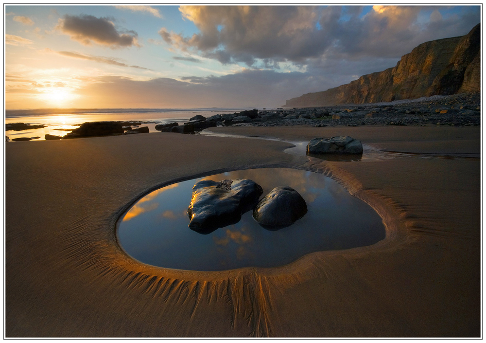 Rocks in a puddle