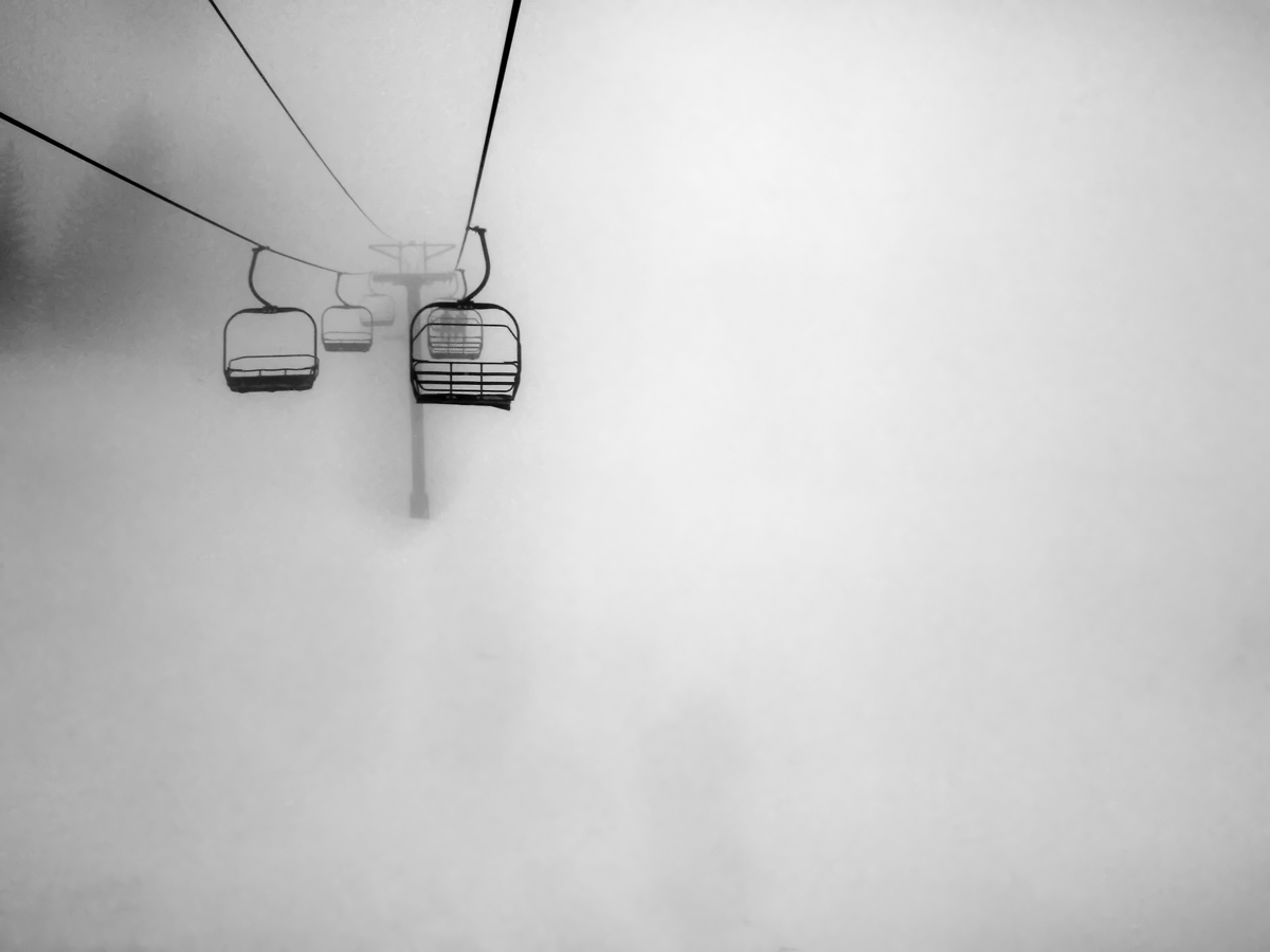 Chairlift In the Clouds