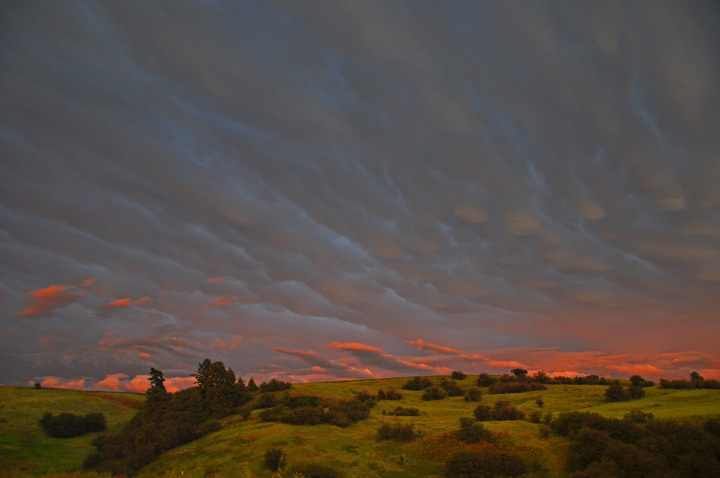 June clouds and sunset