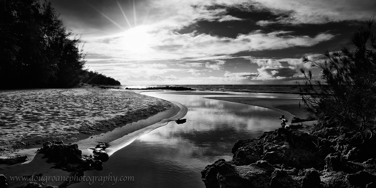 Gillin's Beach in BW +repost
