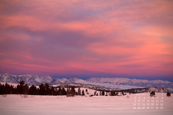 White Mountains sunset