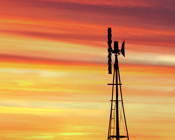Sunset Windmill