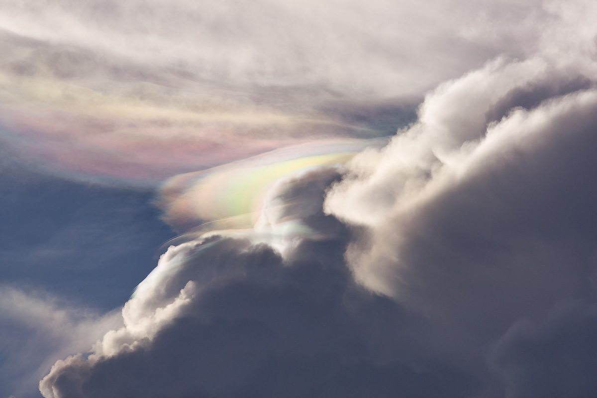 Irridescent cloud