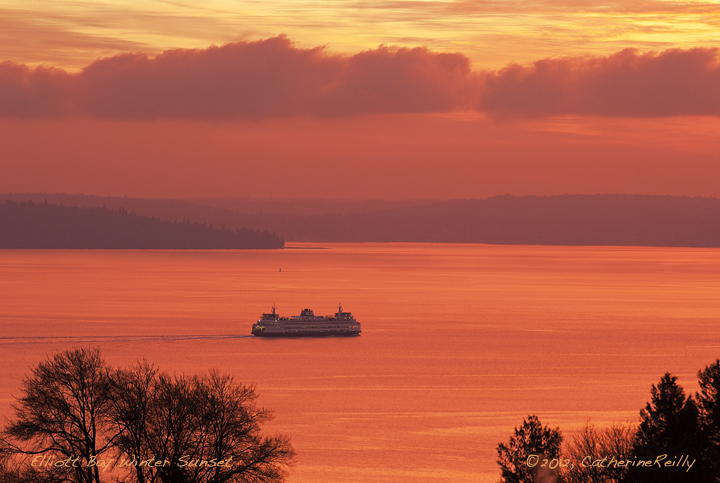 Elliott Bay Winter Sunse