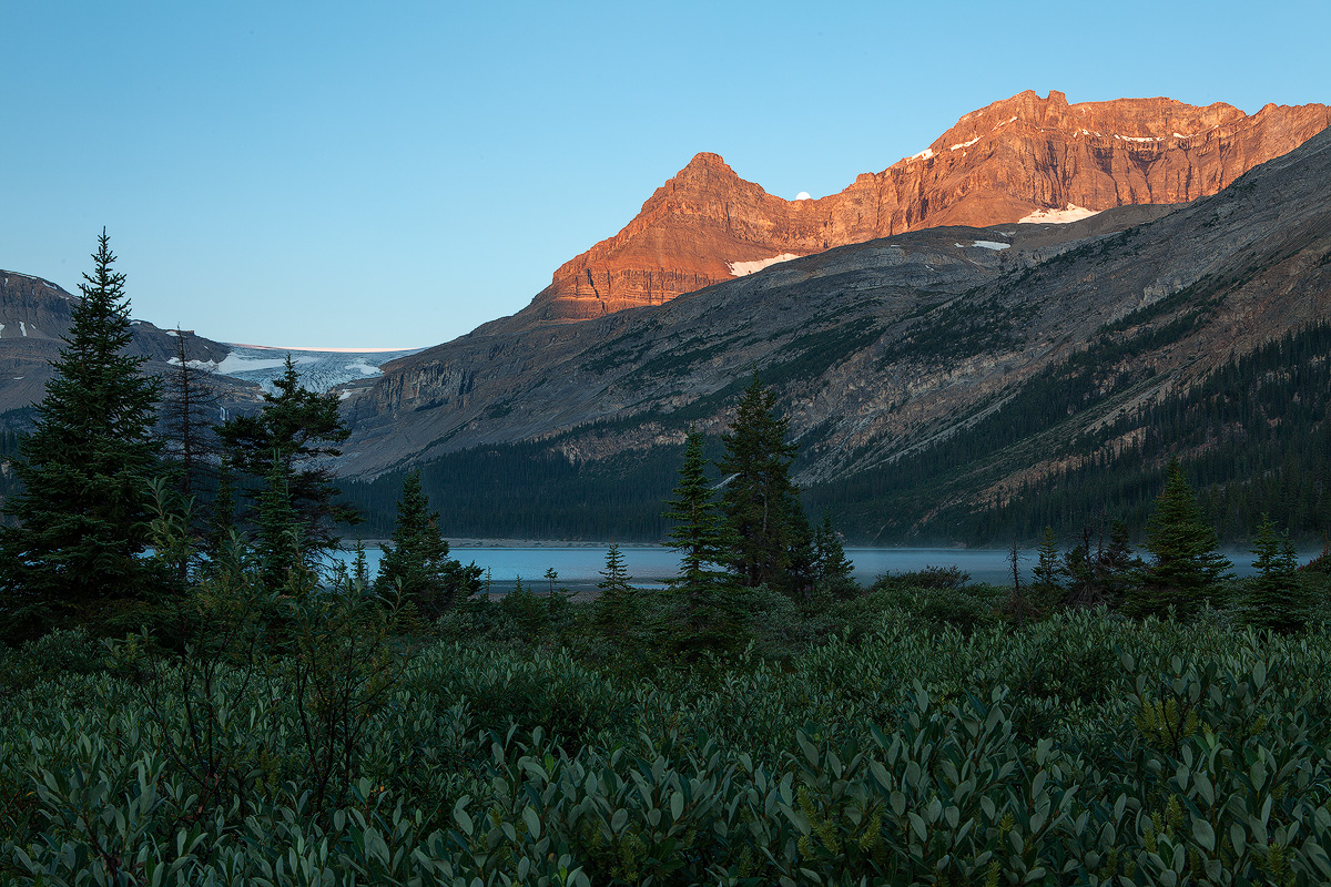Sunrise Glow at Moonset