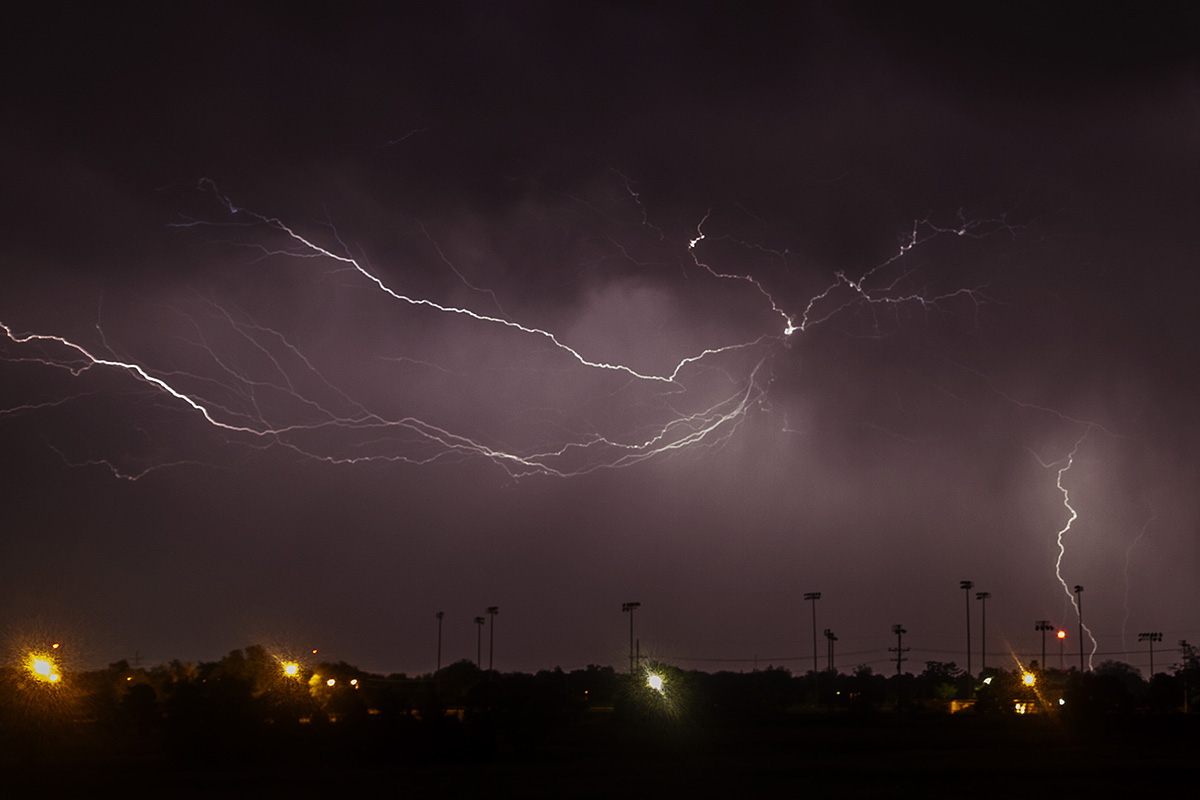 Lightning over home