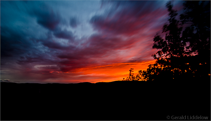 sunset in stormy weather