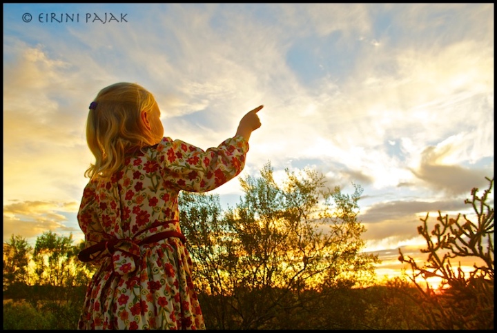 Little Girl at Sunset