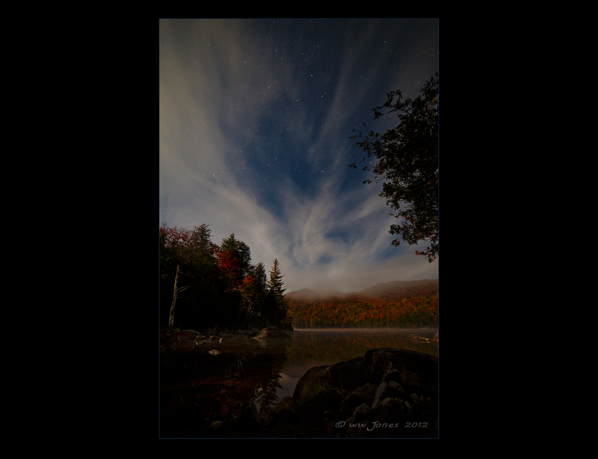 Moonlit Adirondack Fall