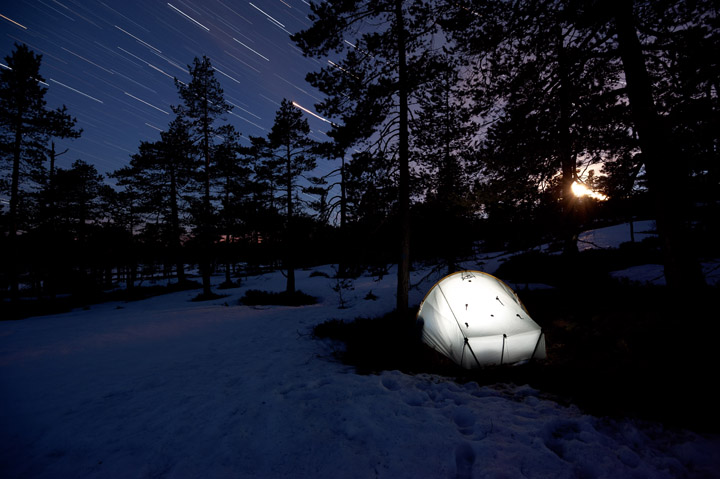 Sleeping under the stars