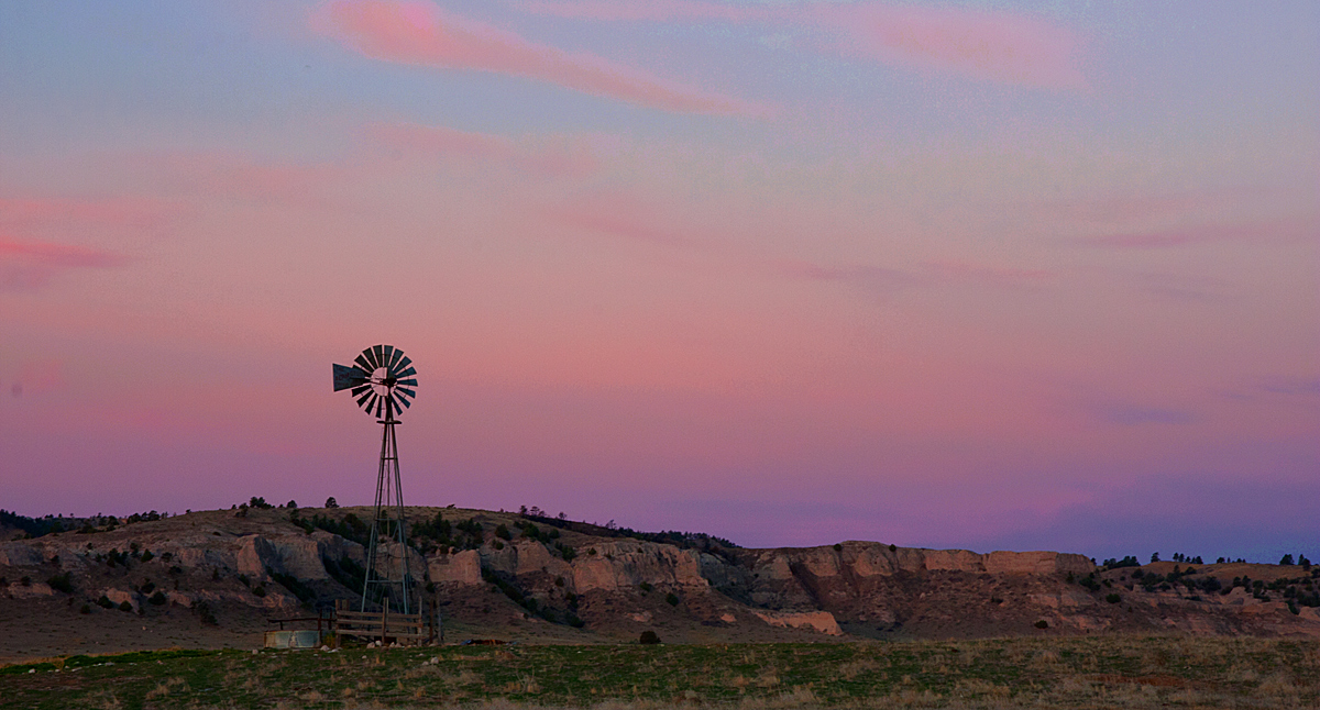 Wind Pump at Sunrise