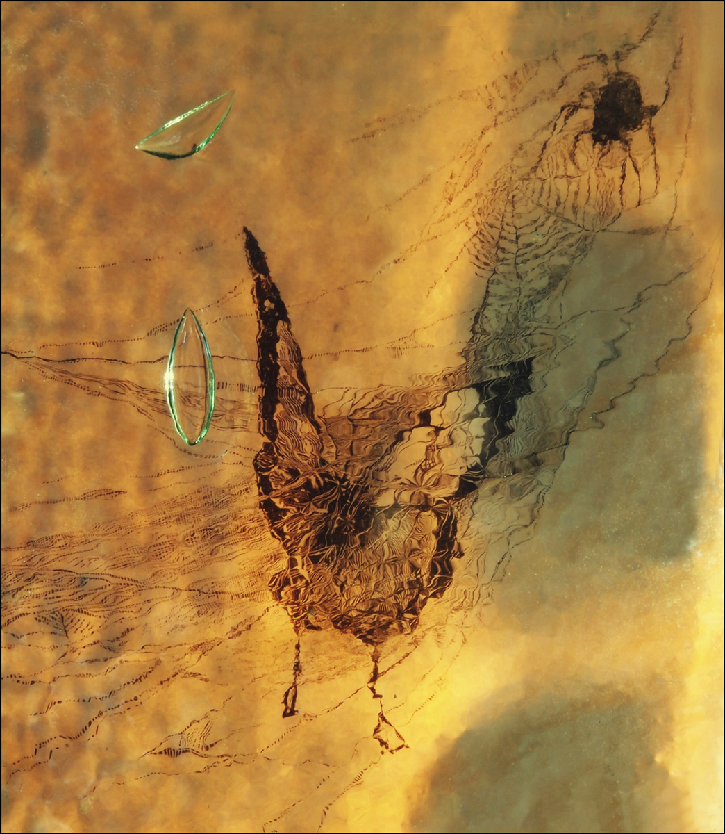 Old drawing, old glass