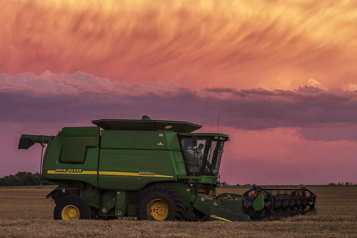 combine at sunset