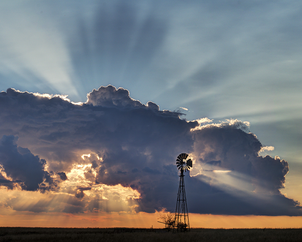 Sunset windmill +repost