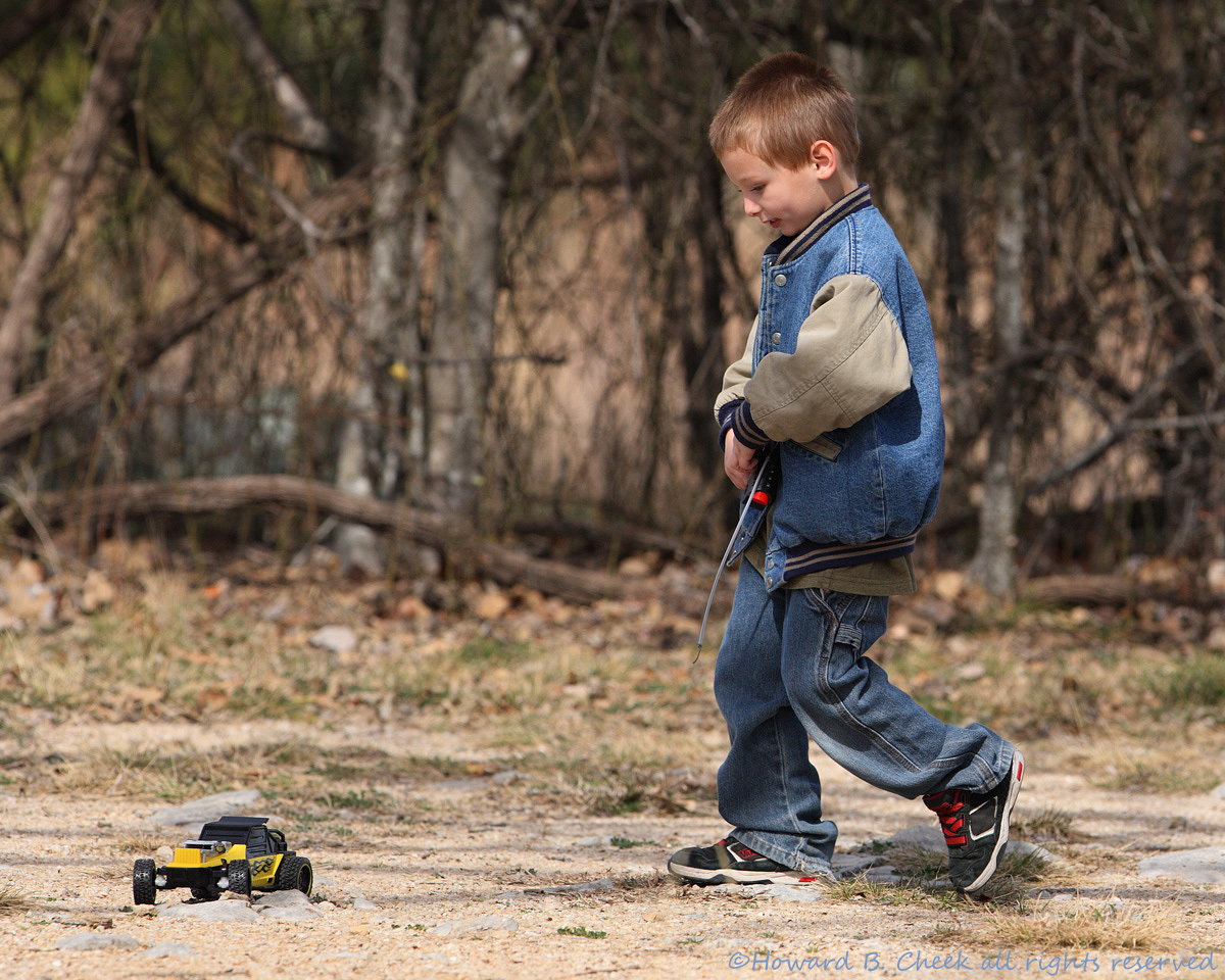 Off-roading Grandson