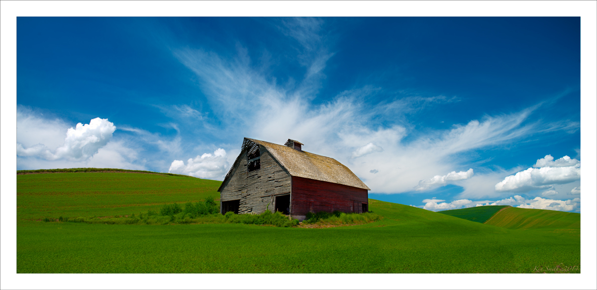 Barn, Sky, and Earth