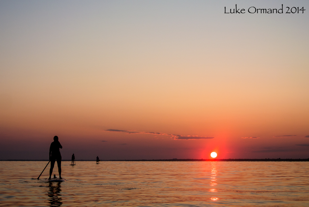 Paddling away