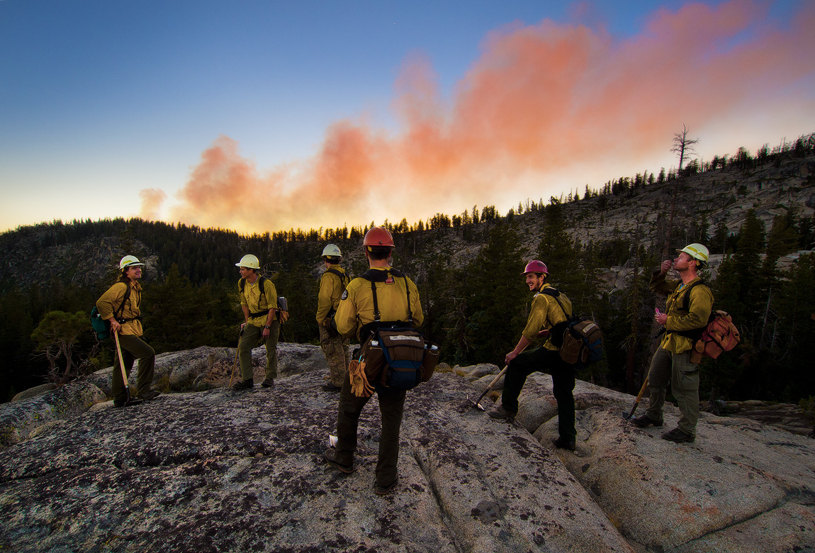 Irene Fire at Sunset