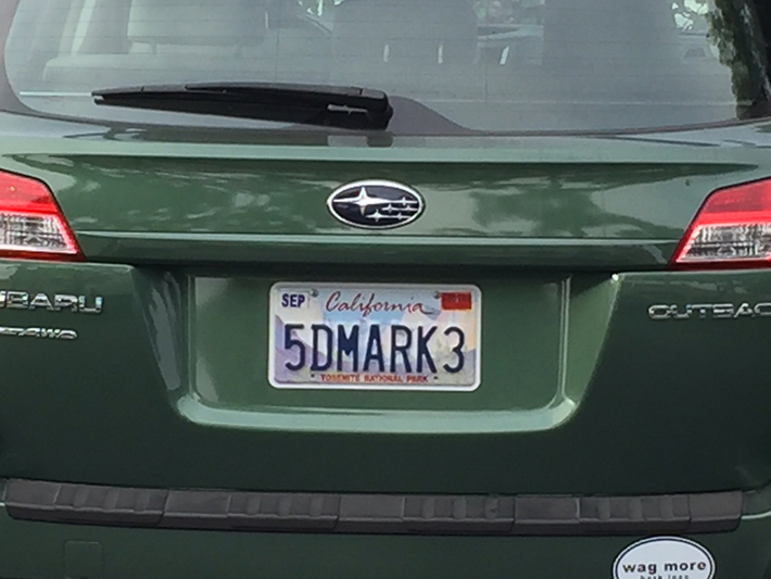 Vanity Plate Loves Canon