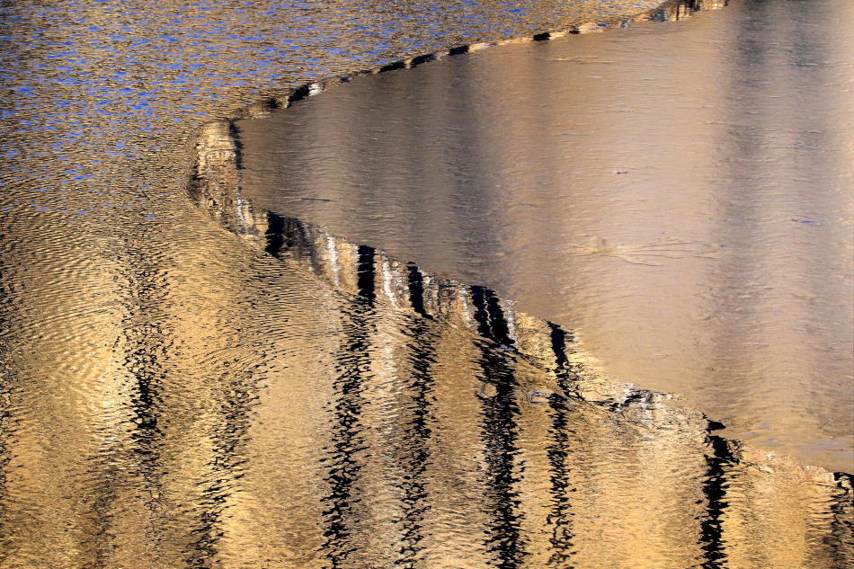 Golden Ice and Water