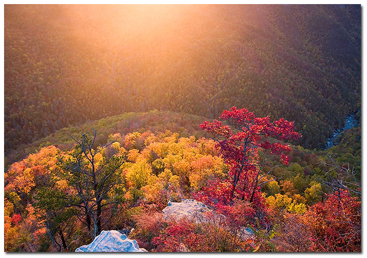 Linville Gorge light and color (a nod to Leann!)